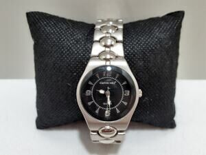 Vintage Calvin Hill Ladies Wristwatch Quartz Silver Tone